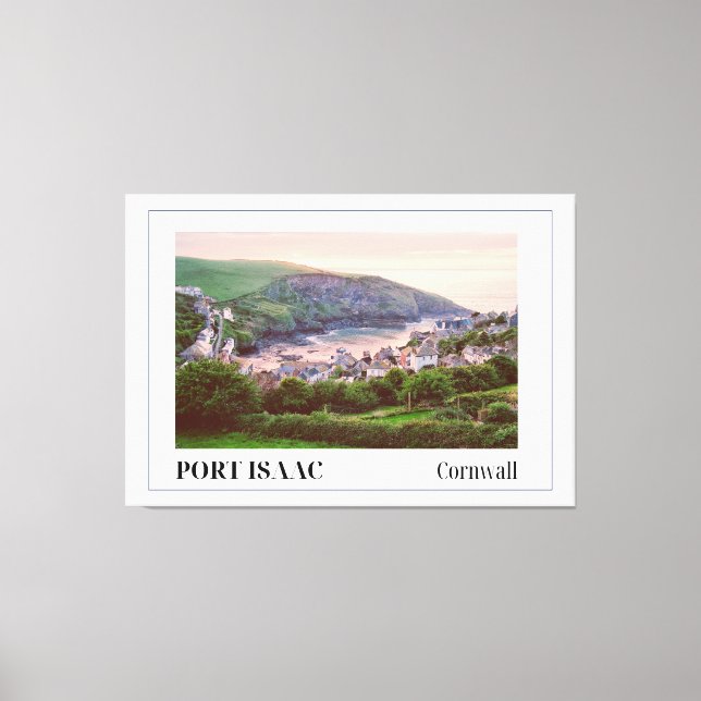 Sunset, Port Isaac, Cornwlal Canvastryck (Framsida)