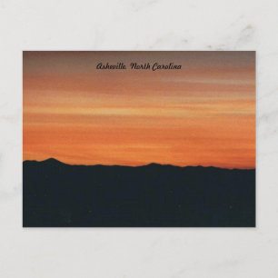 Sunset Post Card, Asheville, North Carolina Vykort