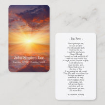Sunset Prayer Card - Jag är gratis