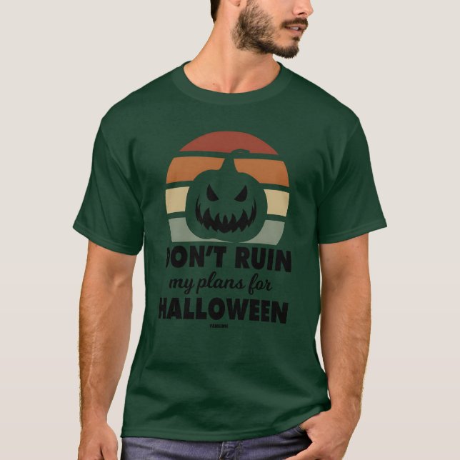 Sunset pumpkin Halloween-flicka T Shirt (Framsida)