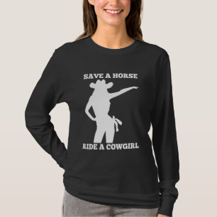 Sunset Rädda en häst Ride A Cowgirl T Shirt