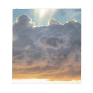 Sunset Rays of Light through Stormy Clouds Anteckningsblock