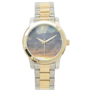 Sunset Rays of Light through Stormy Clouds Armbandsur