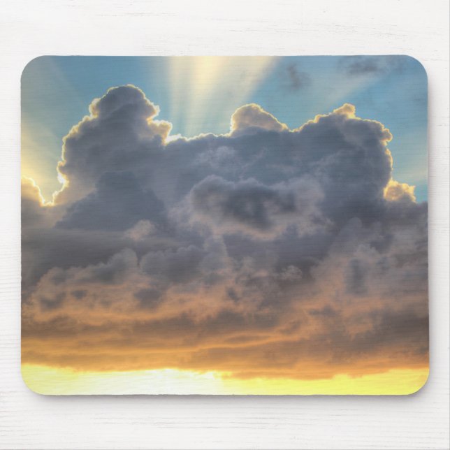 Sunset Rays of Light through Stormy Clouds Musmatta (Framsidan)