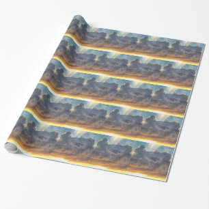 Sunset Rays of Light through Stormy Clouds Presentpapper