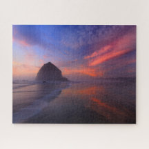 Sunset Reflection of Haystack Sten at Cannon Beach