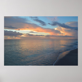 Sunset Refletions on Vatten Poster