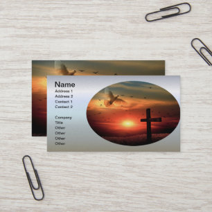 Sunset Resurrection Dove och Kor Visitkort