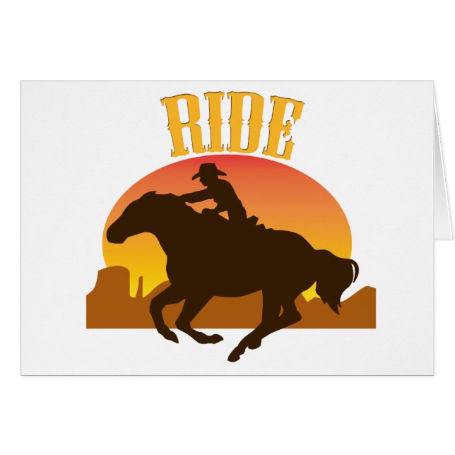 Sunset Ride Hälsningskort (Framsidan Horizontal)