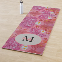 Sunset Ro Blommigt Monogram Yoga Mat