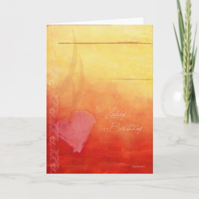 Sunset Romantic Birthday Card Kort (Framsida)