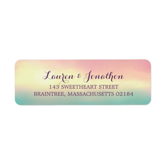 Sunset Romantik | RETURADRESS Returadress Etikett (Framsidan)