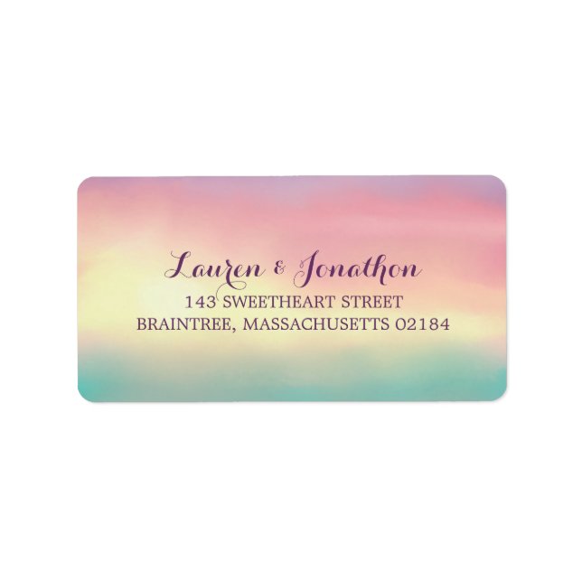 Sunset Romantik | Utskickande Adress Adressetikett (Framsidan)