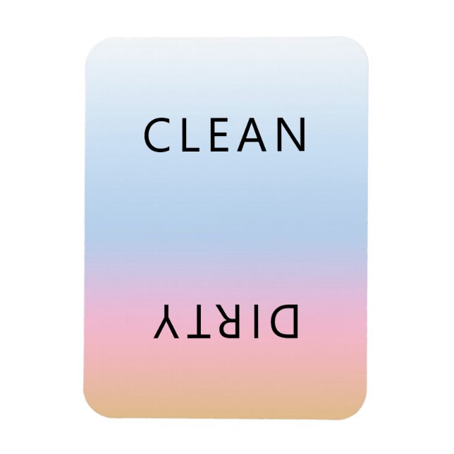 Sunset Rosa Orange Dishwasher Clean Dirty Magnet (Vertikal)