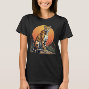 Sunset Safari Cheetah Graphic T-Shirt for Women