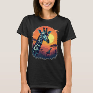 Sunset Safari Vild African Giraffe Tee