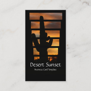 Sunset Saguaro Cactus - Desert Arizona Visitkort