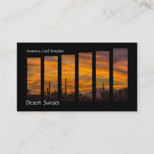 Sunset Saguaro Cactus - Desert Arizona Visitkort