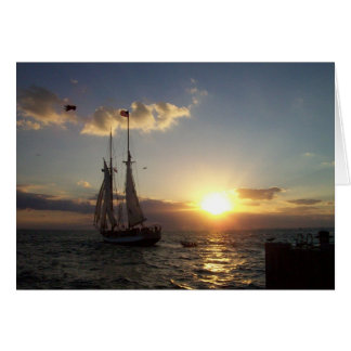 Sunset Sail Hälsningskort