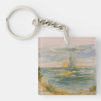 Sunset Sail Keychain