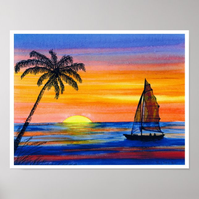 Sunset Sail Poster (Framsidan)
