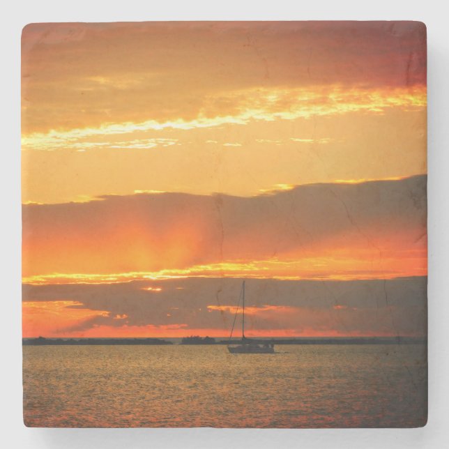 Sunset Sail Stenunderlägg (Framsidan)