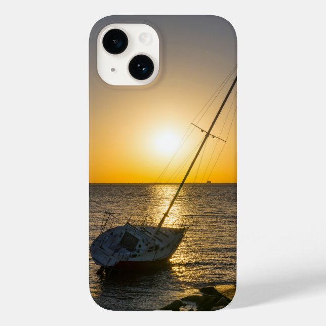 Sunset Sailboat Shipreck Bukt Breeze FL (Baksida)