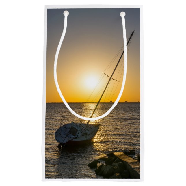 Sunset Sailboat Shipreck Bukt Breeze FL Gift Bag (Framsidan)