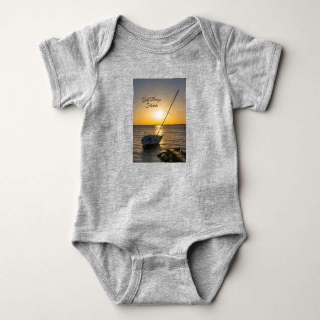 Sunset Sailboat Shipreck Bukt Breeze FL T Shirt (Framsida)