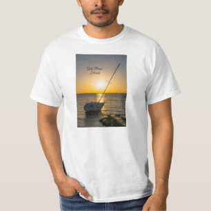 Sunset Sailboat Shipreck Bukt Breeze FL T-Shirt