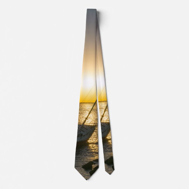 Sunset Sailboat Shipreck Bukt Breeze FL Tie Slips (Framsida)