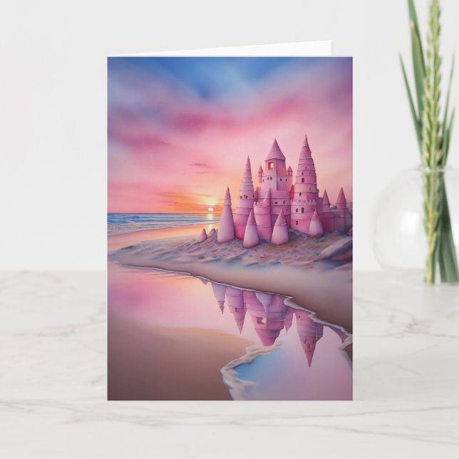 Sunset Sandcastle Dreams Kort (Framsida)