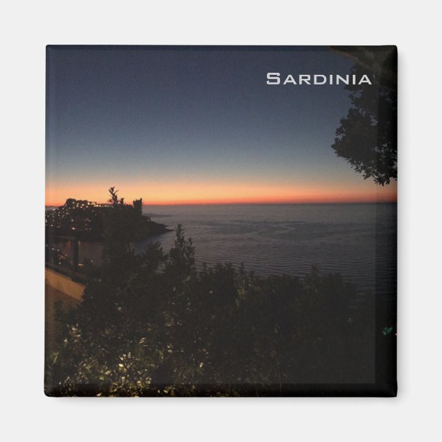 Sunset - Sardinien Magnet (Framsidan)