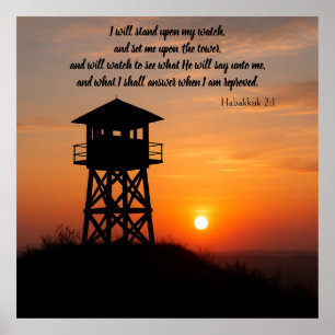 Sunset Scripture Poster