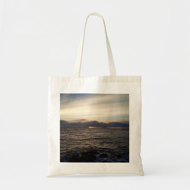 Sunset Sea Tote Bag Tygkasse (Framsidan)