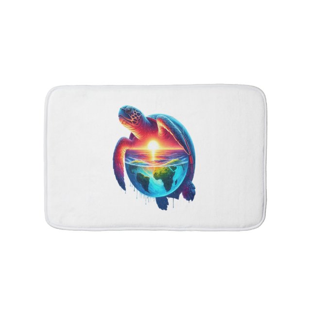 Sunset Sea Turtle Badrumsmatta (Framsidan)