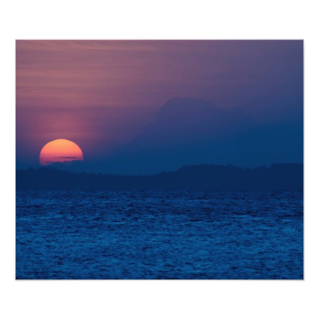 Sunset seen  fototryck (Framsidan)