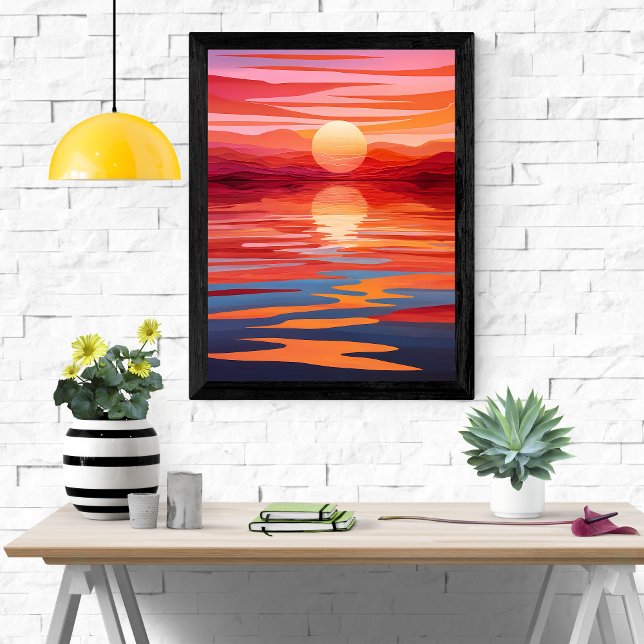 Sunset Serenity - Vibrant Ligcape Art Poster (Skapare uppladdad)