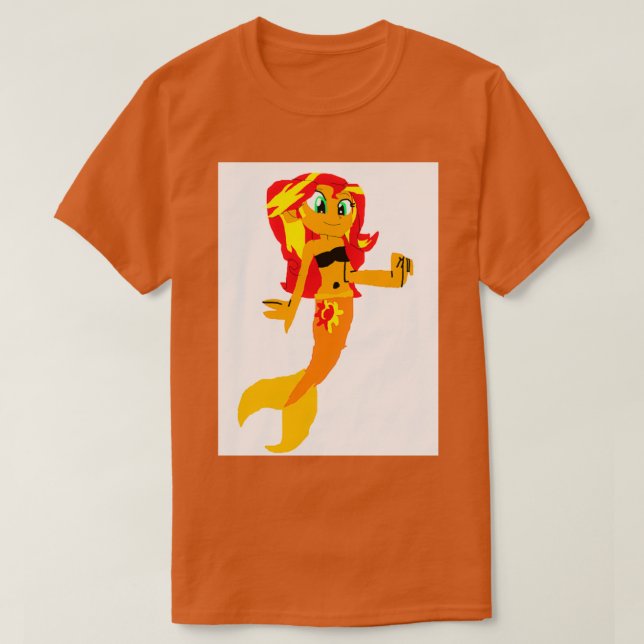 Sunset Shimmer human sjöjungfru 1 T Shirt (Design framsida)