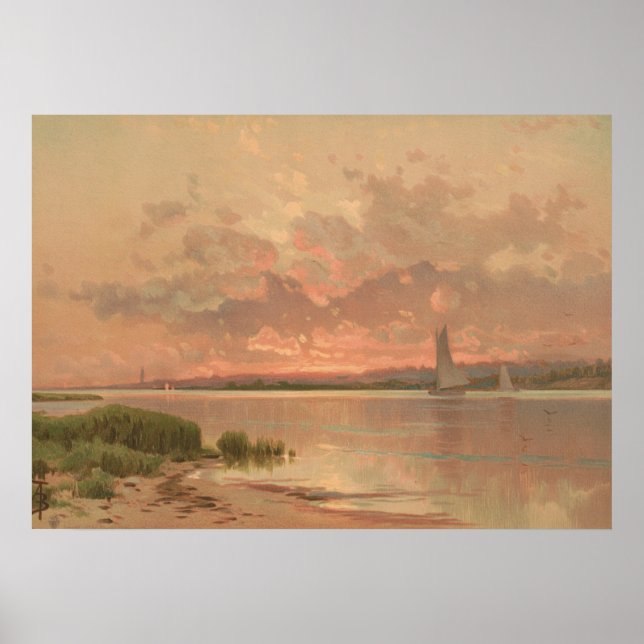 Sunset Shinnecock Bay Poster (Framsidan)