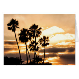 Sunset Silhouette i San Diego Hälsningskort