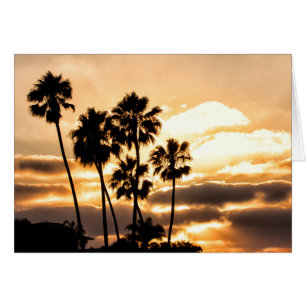 Sunset Silhouette i San Diego Hälsningskort