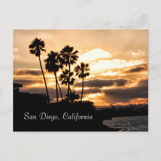 Sunset Silhouette i San Diego Vykort
