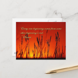Sunset Silhouette inspirational Vykort