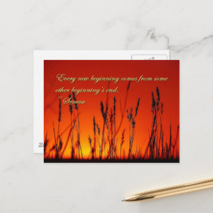Sunset Silhouette inspirational Vykort