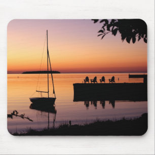 Sunset Silhouette på Sjö Mousepad Musmatta