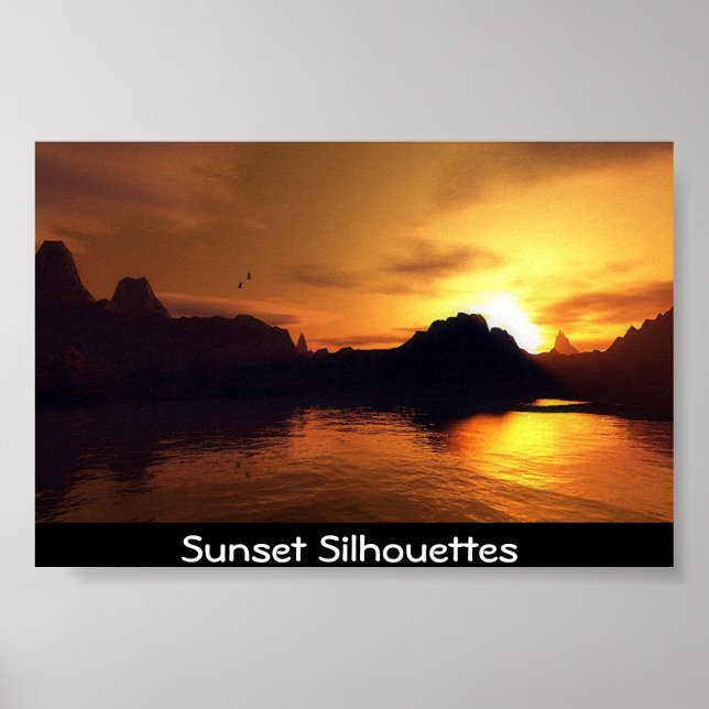 Sunset Silhouettes Poster (Framsidan)