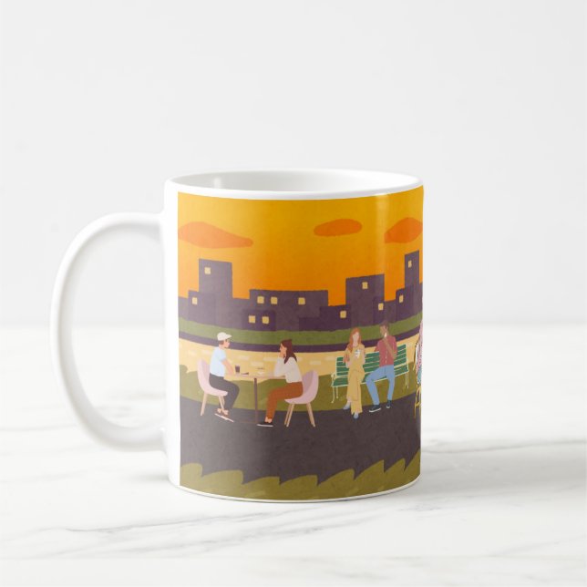 Sunset Sips Café – Urban Chill Mugg (Vänster)
