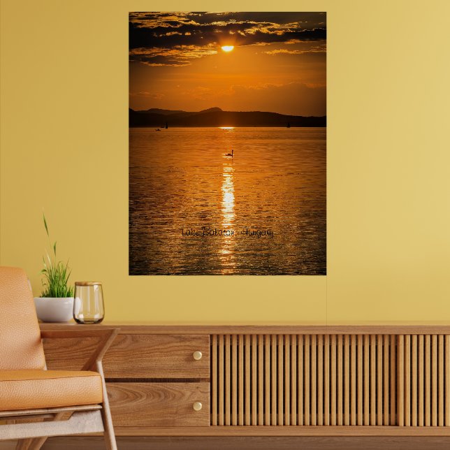 Sunset, Sjö Balaton, Ungern Poster (Vardagsrum 2)