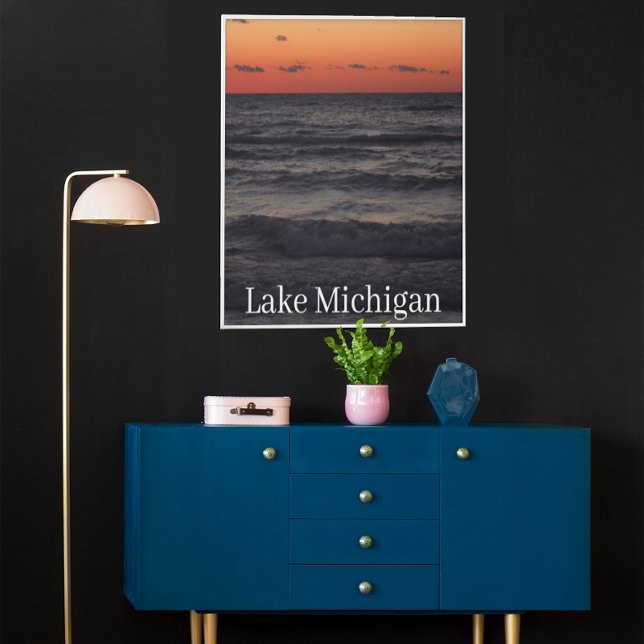 sunset, Sjö Michigan Poster (Skapare uppladdad)
